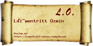 Löwentritt Ozmin névjegykártya
