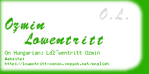 ozmin lowentritt business card